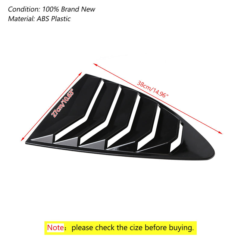 Glänzend schwarze Seitenfensterlamellen für 2013–2018 Scion FRS BRZ Toyota 86 GT86 Generic