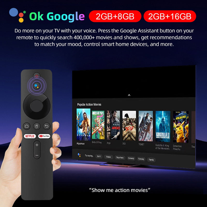 G96 TV Stick Android 13.0 Dual Band digiboksi 4K-soitin Bluetooth Voice TV BOX