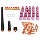 58-teiliges WIG-Schweißbrenner-Stubby-Gaslinsen-Verbrauchsmaterial-Cup-Kit für Wp-9/20/25
