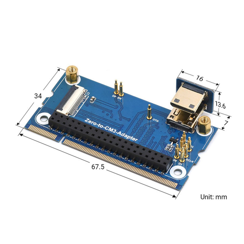 2 W - CM3 -laajennuskortti, Raspberry Pi CM3 -ydinkortti, vaihtoehtoinen sovitinkortti