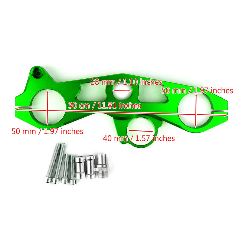 Laskeva etuhaarukan sillan ylempi ylempi puristin Kawasaki Ninja ZX6R 09-12 Genericille