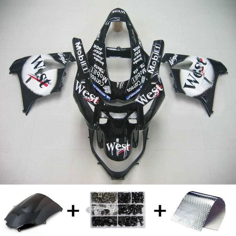 Kåpa set kropp för Kawasaki ZX9R 2002-2003 Generic