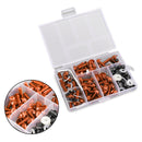 158x Kit de tornillos de Clip potenciador naranja para motocicleta, Perno de parabrisas Universal