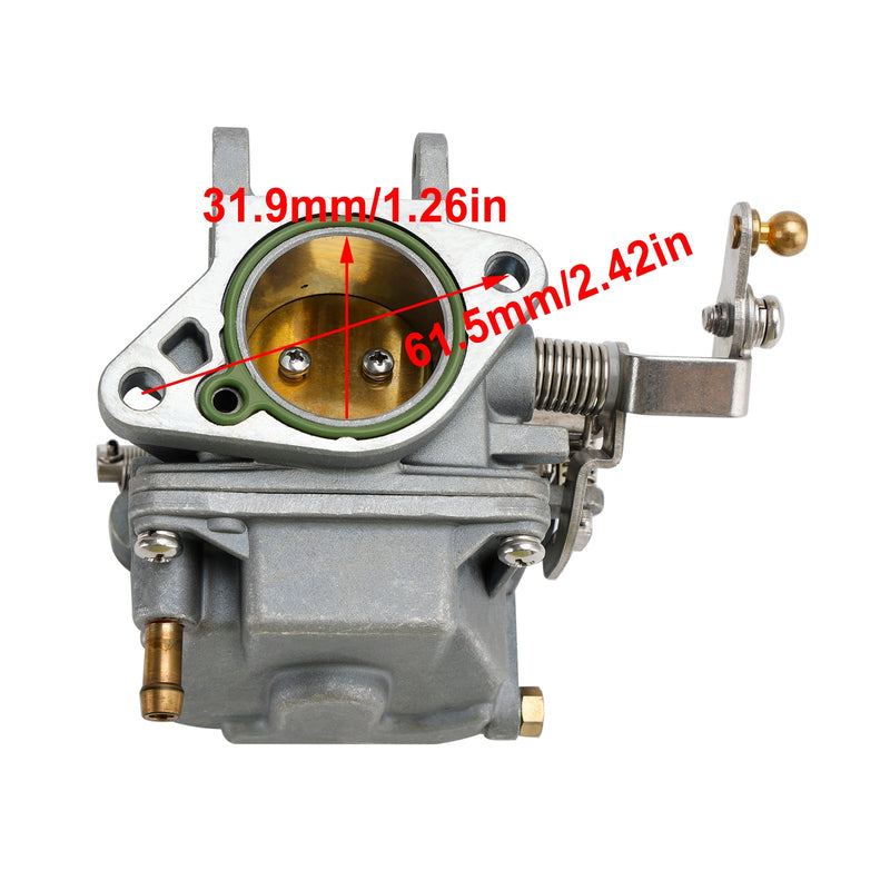 Carburador adecuado para motor fueraborda Yamaha de 2 tiempos 30 HP T30 40 HP T40 66T-14301