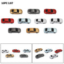 10/50 Stück HO Modellauto 1:87 Gebäude Zug Landschaft Architekturmodell