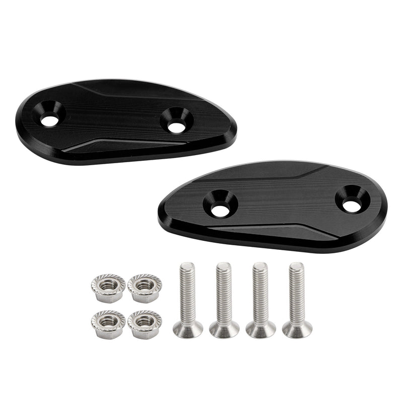 Schwarze Spiegellösch-Blindblockplatten für Honda CBR1000RR 2008–2023