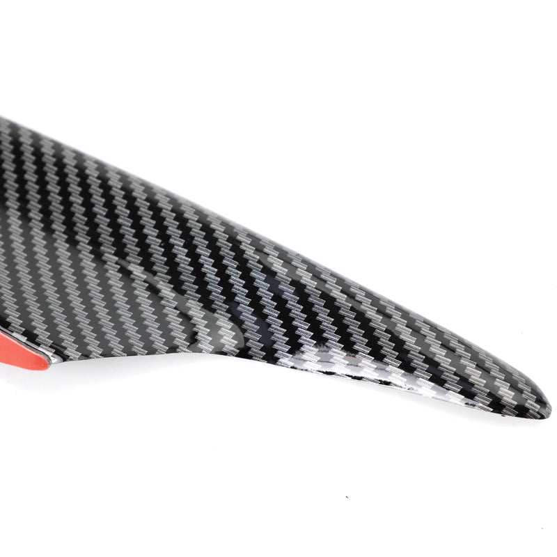 Paket med 4 Universal Front Bumper Fins Body Splitter Spoiler Canards Carbon Look