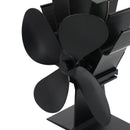 4 blader Varmedrevet komfyrvifte Vedbrenner Peis Drivstoffbesparende Eco