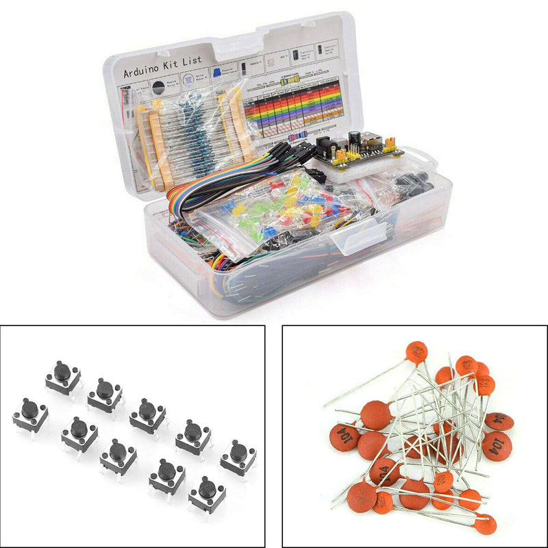 Elektronisk komponent grunnleggende startsett med 830 tie-punkter breadboard motstand