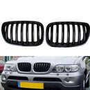 Frontnierengitter für BMW X5 E53 2004–2006, X-Serie, glänzend schwarz, generisch
