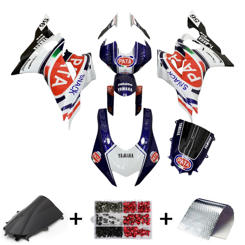 Amotopart Yamaha YZF-R6 2017-2023 kåpa set, kropp, plast, ABS