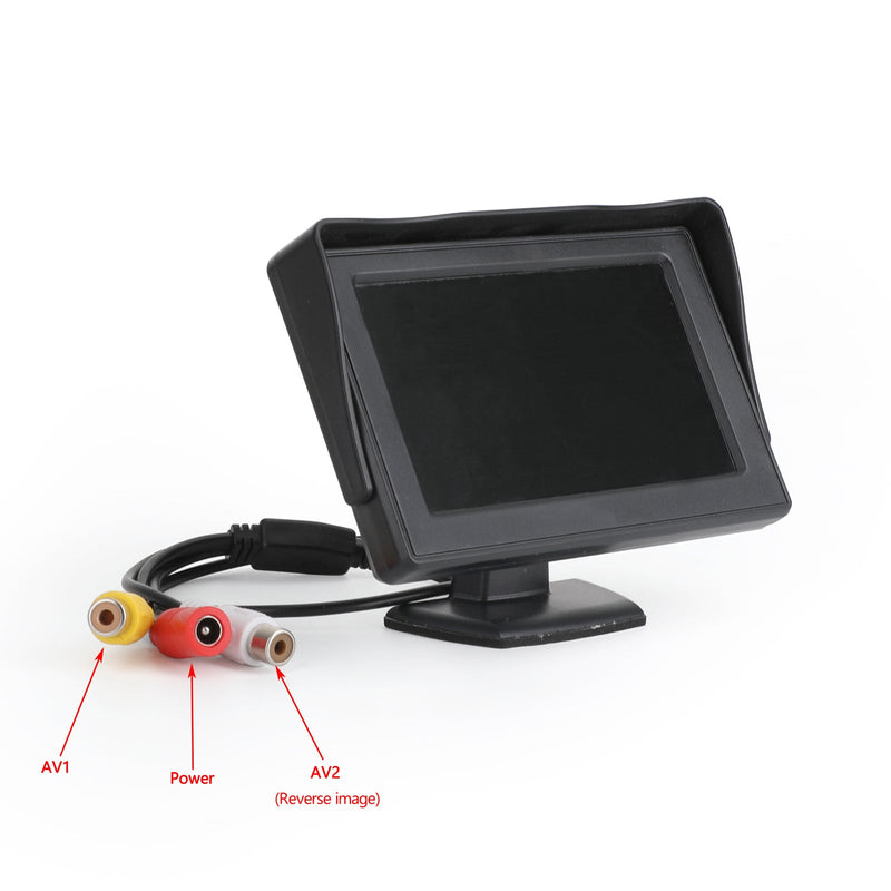 PAL Back View HD-kamera Display Reverse Monitor 4,3" TFT LCD bilmonitor NTSC