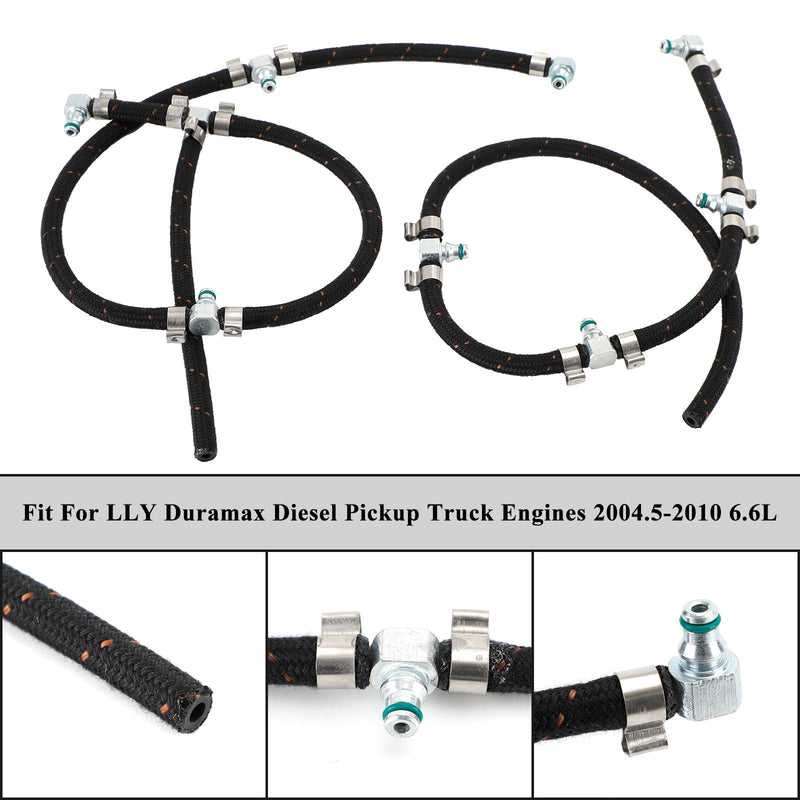 Duramax 2004-2010 6.6L Diesel Truck Engines Kit de línea de retorno de inyector de combustible