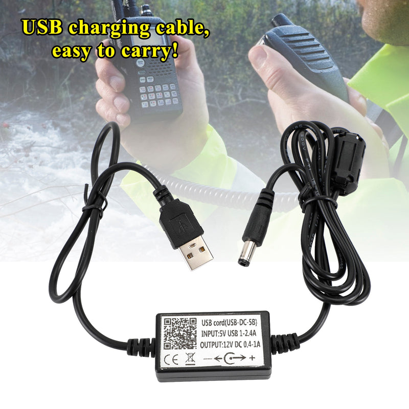 Cargador de cable USB-DC-5B para cargador de batería ICOM F21/V8 para walkie talkie