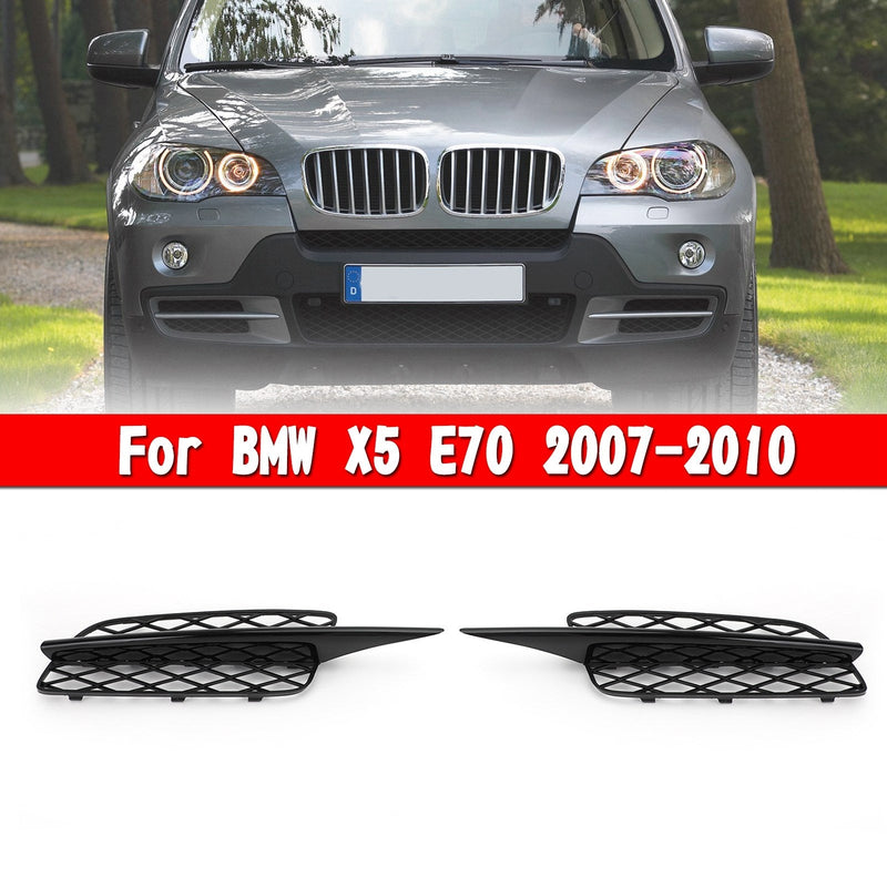 Ett par främre stötfångare Dimljus Grillgaller Passar för BMW X5 E70 2007-2010