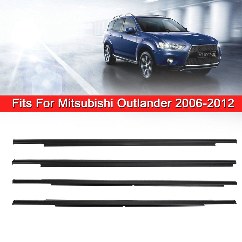 4x 2006–2012 Mitsubishi Outlander Auto Außenfenster Dichtungsleiste