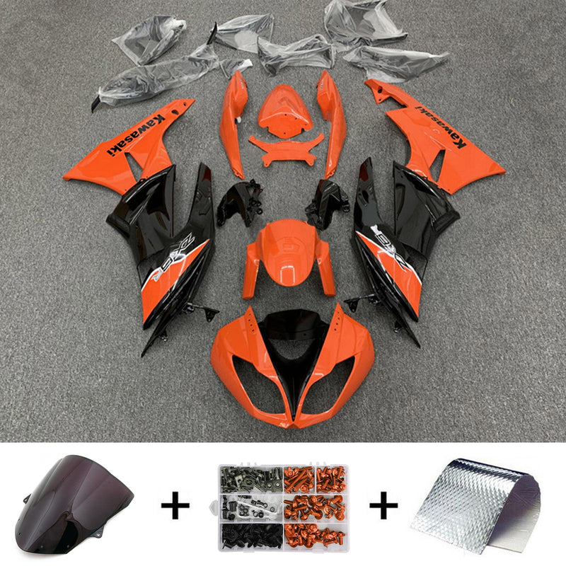 Kit de carenagem Amotopart Kawasaki ZX6R 636 2009-2012 corpo plástico ABS