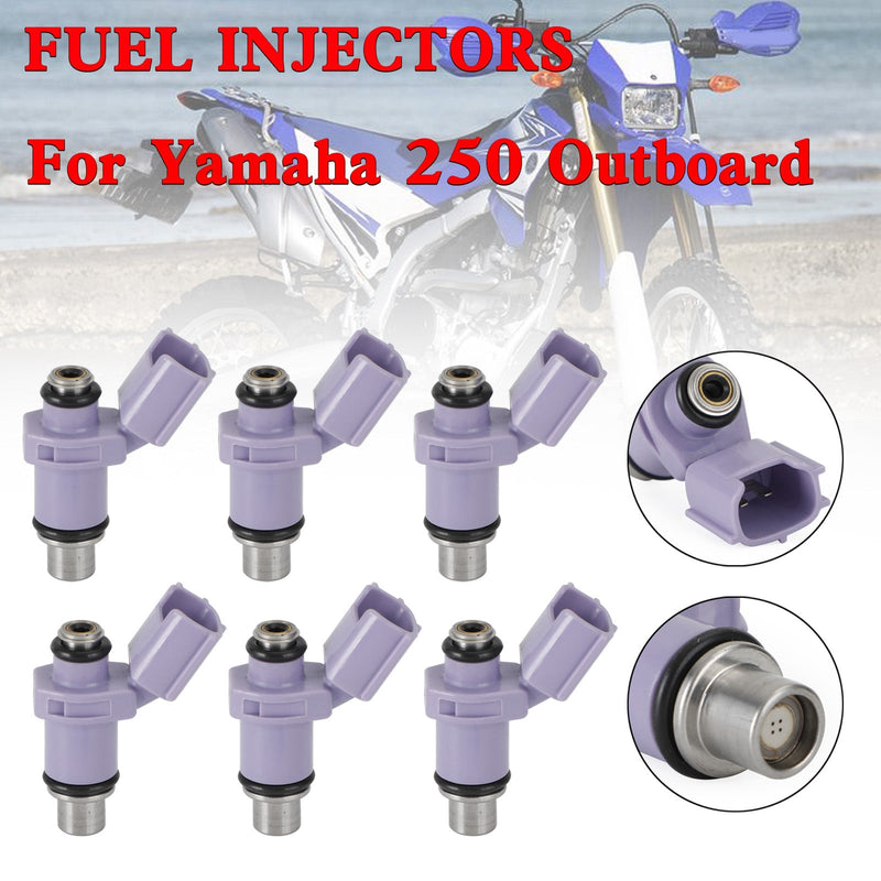 6 inyectores de combustible fueraborda Yamaha 250 6P2-13761-10-00