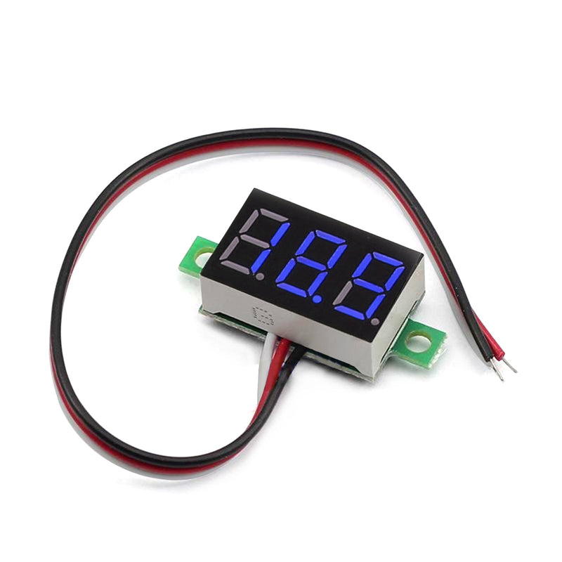 5x Mini DC 0-30V blå LED 3-digital display spänning voltmeter panel kalibrerbar