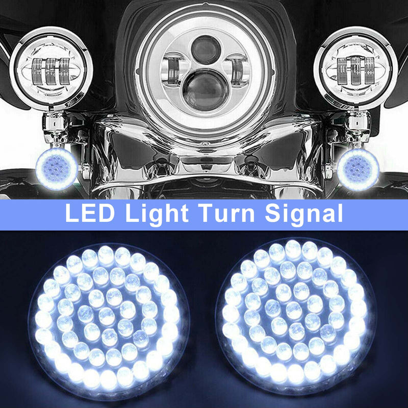 1156 Hintere LED-Blinker-Einbauleuchten für Dyna Touring Street Road Glide 883 Generic