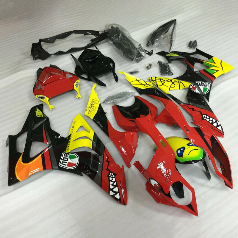 Injektionsskyddssats kropp plast ABS lämplig för BMW S1000RR 2009-2014 Generic