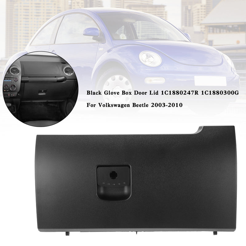 Volkswagen Beetle 2003-2010 Czarna pokrywa schowka na rękawiczki 1C1880247R 1C1880300G