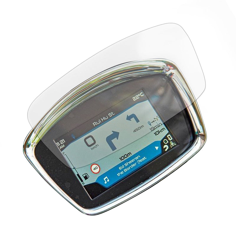 Ultraklar skjermbeskytter på dashbord for Vespa GTS 300 SuperTech HPE 2020