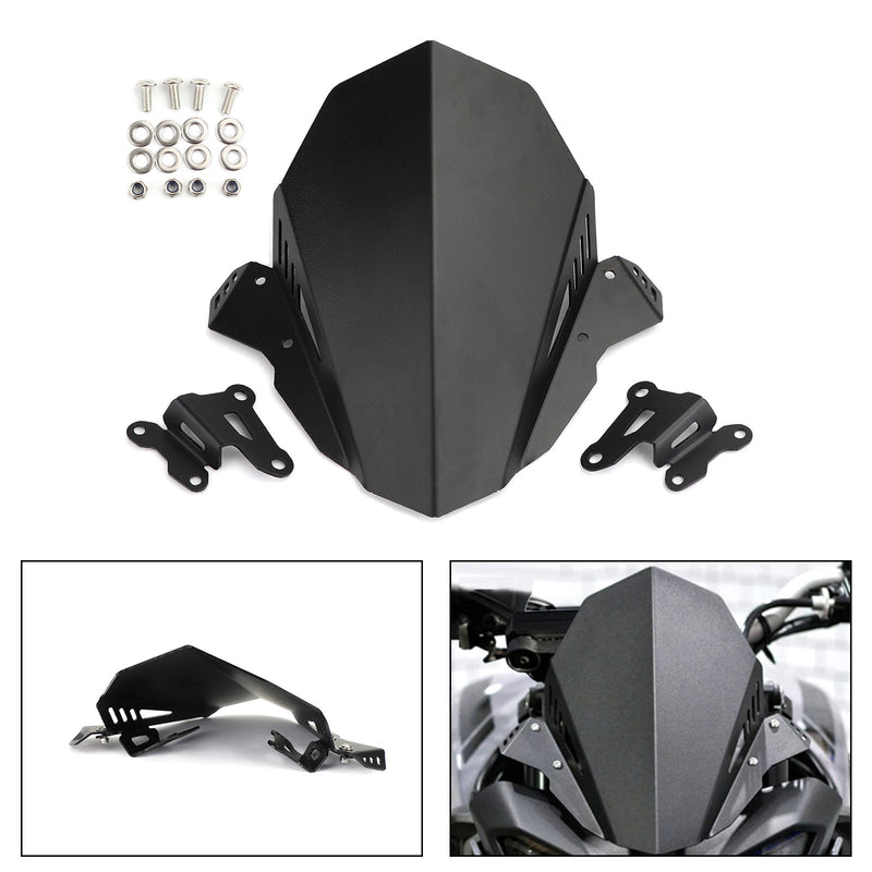 Frontrute frontrutebeskytter svart for YAMAHA FZ 09 MT 09 2017-2020 Generisk