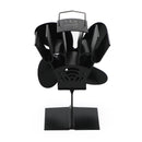 4 blader Varmedrevet komfyrvifte Vedbrenner Peis Drivstoffbesparende Eco