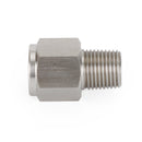 Adaptador de medidor de pressão de óleo de aço inoxidável fêmea de 1/8 "NPT macho para M10x1.0