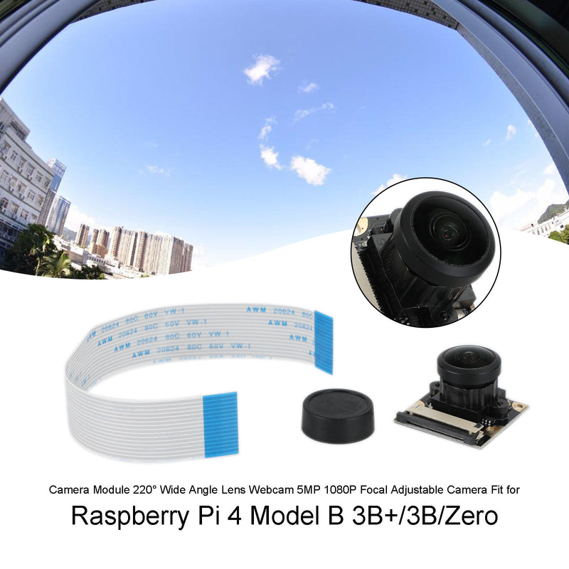 5 MP 130-220 graders nattinfraröd ljusvisionskamera för Raspberry Pi 4B 3B+ 3B