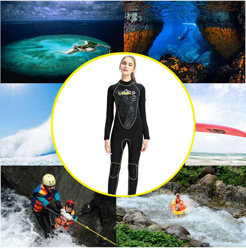 5mm Dame våtdrakt Surfing Dykkerdrakt Full Body Snorkeling Triathlon