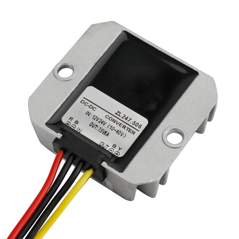 DC-jännitteensäätimen Buck-muunnin DC 12/24V - 7,5V 6A 45W Step Down Redducer