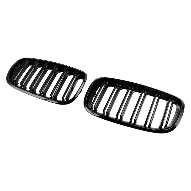 BMW X6 Hybrid E72 2008-2011 Zderzak przedni Grill nerkowy Grill czarny błyszczący