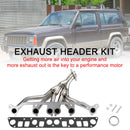 1991-1992 Comanche Cherokee Limited Wrangler Islander Colector de escape de acero inoxidable 4.0L V6