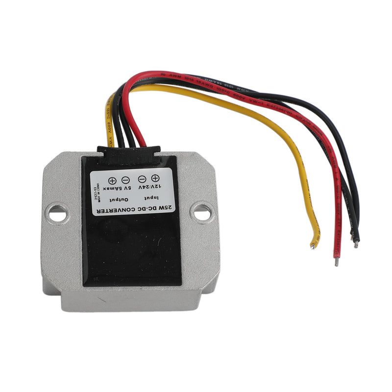 Vattentät DC 12V/24V till 5V 25W 5A stegdriven matningsregulator