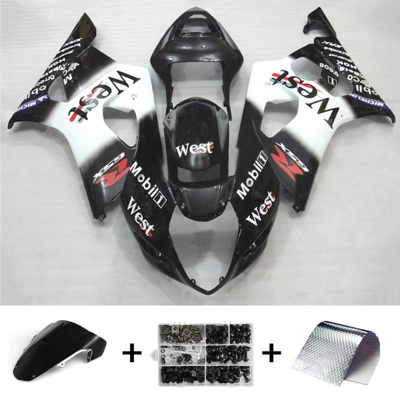 Amotopart Suzuki GSXR1000 2003-2004 K3 suojasarja, runko muovia ABS