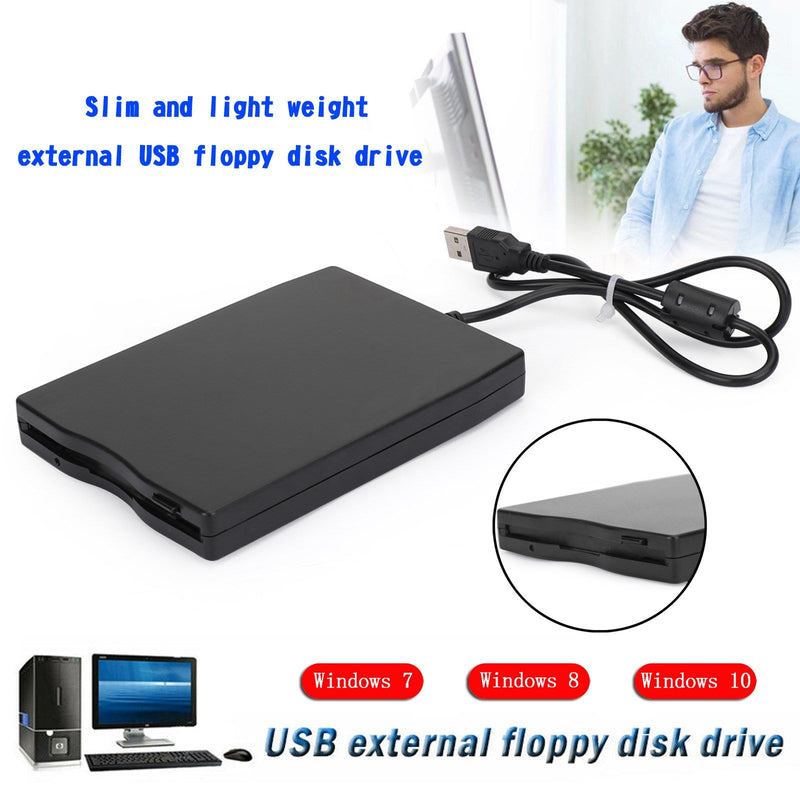 Bärbar USB-diskettenhet extern FDD 3,5" 1,44MB för bärbar dator Win Mac