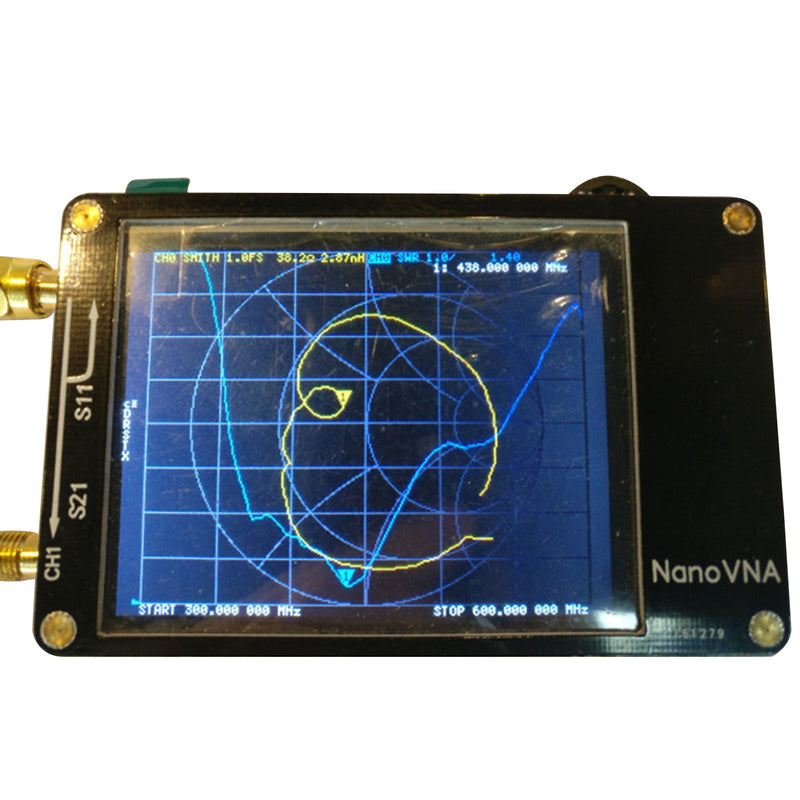 Analizador de antena de red vectorial NanoVNA-H MF HF VHF UHF con ranura para tarjeta SD