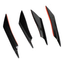 4 Stück Universal Car Front Bumper Flossen Body Splitter Spoiler Canards Gloss Black