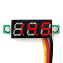 5x Mini DC 0-30V Rød LED 3-Digital Display Spænding Voltmeter Panel Kalibrerbar