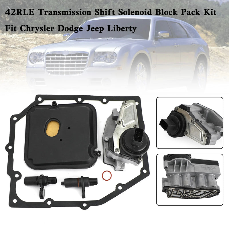 2005-2011 Chrysler 300/Magnum SE/SXT V6 2.7L 3.5L Kit de bloco de solenóide de câmbio de transmissão 42RLE 52854001AA 04799061AB