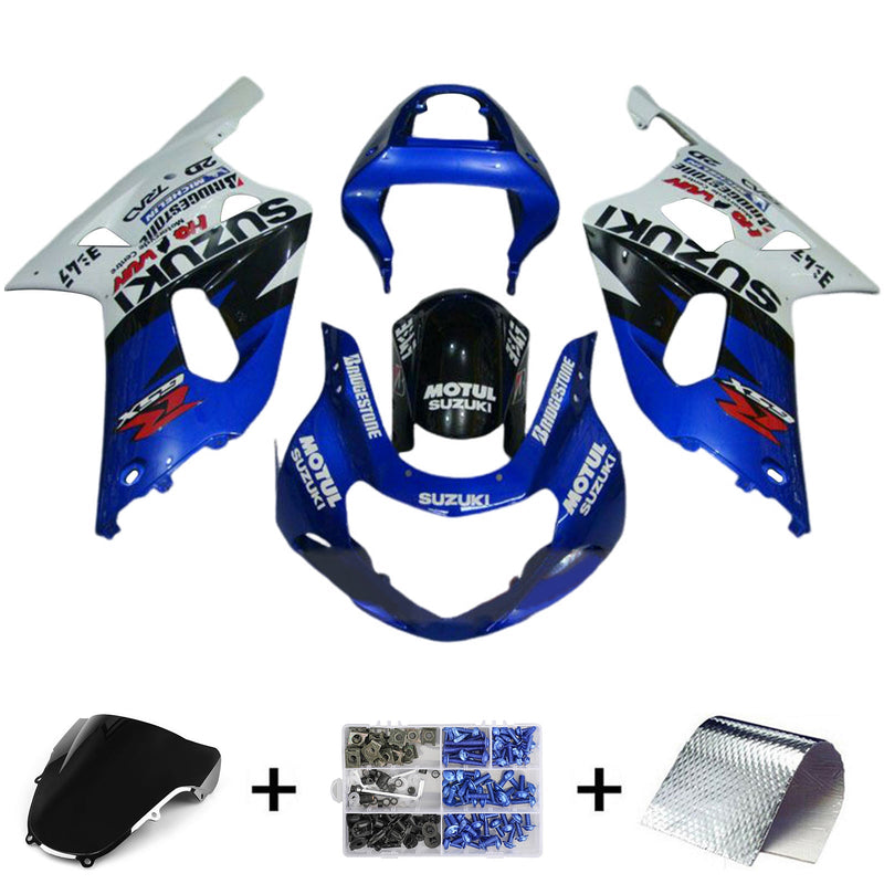 Amotopart Suzuki GSXR1000 2000-2002 K1 K2 kåpa Set Body Plast ABS