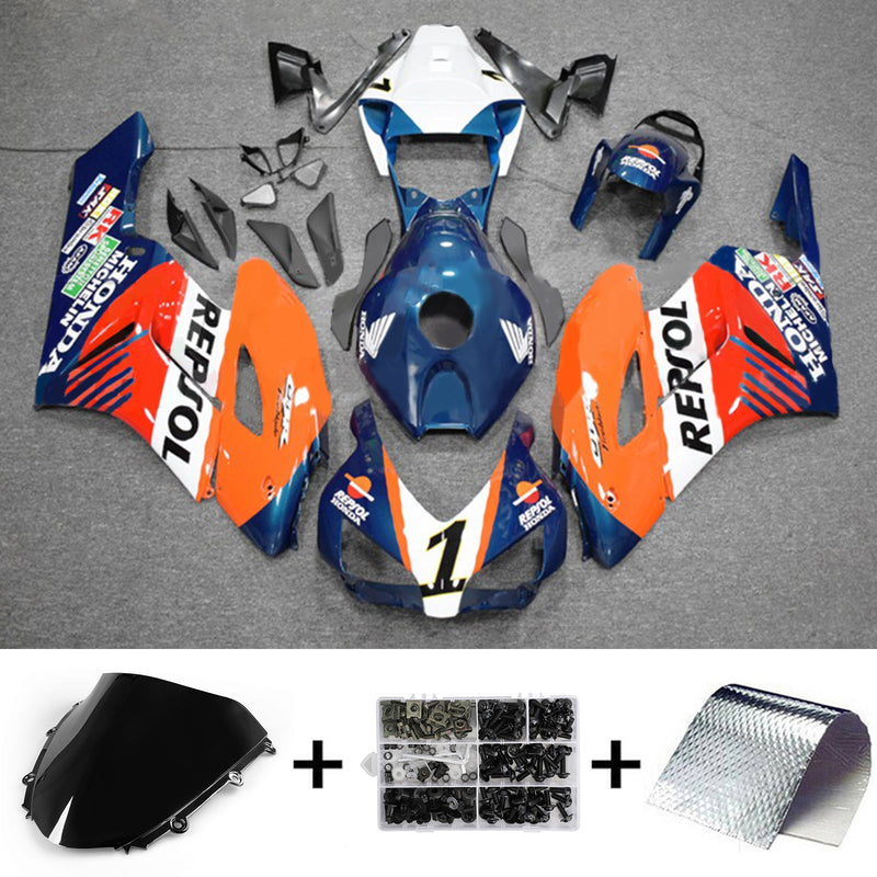 Amotopart Honda CBR1000RR 2004-2005 Juego de carenado Cuerpo Plástico ABS