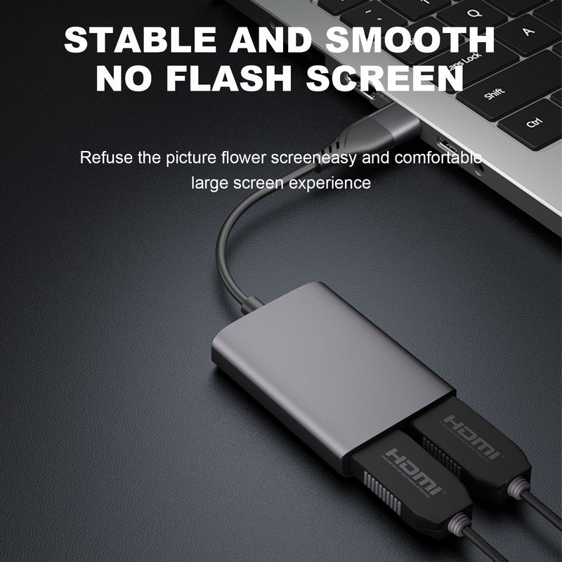 Tyyppi C/USB3.0 - Dual HDMI -sovitin Apple M1 M2 Macille Windows Type C/USB3.0 Hub