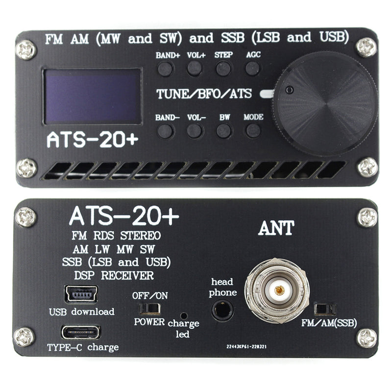 Ny ATS-20+ Si4732 all-band DSP radiomottaker FM LW MW SW med 2,4" berøringsskjerm