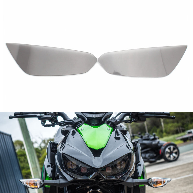 Lámina protectora de faros delanteros compatible con Kawasaki Z1000 Z1000R 14-21 Smoke Generic