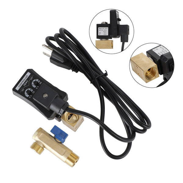 Válvula de drenagem de umidade de água de tanque de ar automático eletrônico AC110V 1/2"