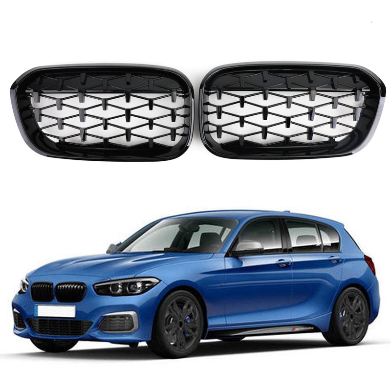 Meteor Black Front Nyre Grill Passer BMW 2015-2017 1 Series F20/F21