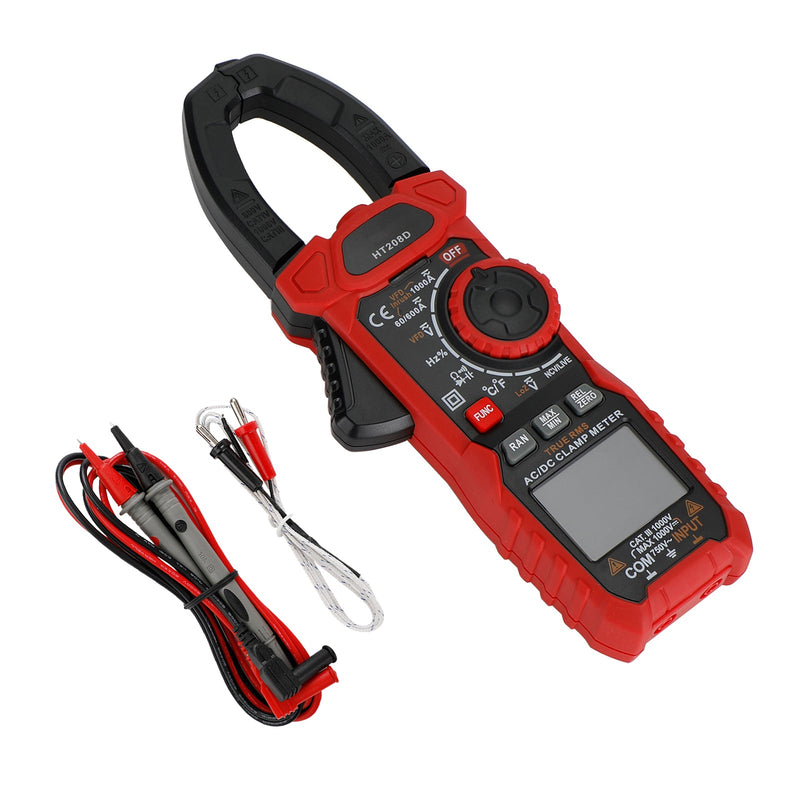 HT208D Clamp Meter AC DC 6000 Counts Spenningsmotstandstester